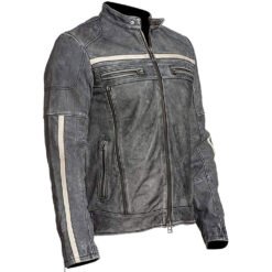 Café Racer Vintage Leather Motorcycle Jacket