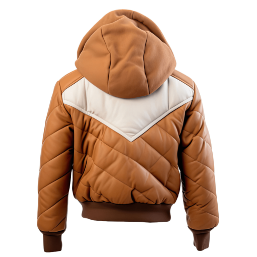 Mens Brown Sheepskin Puffer Leather Jacket