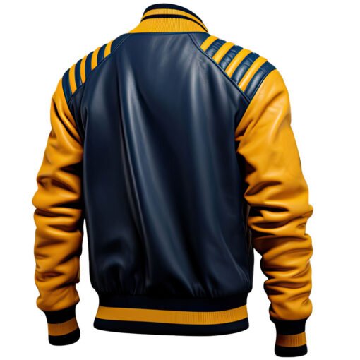 Mens Sheepskin Baseball Leather Varsity Jacket