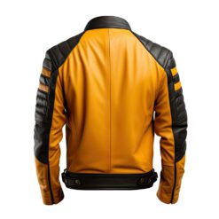 Mens Sheepskin Café Racer Leather Biker Jacket