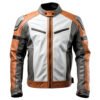 Mens Sheepskin Café Racer Motorcycle Jacket