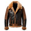 Mens Sheepskin Flight B3 Bomber Leather Jacket