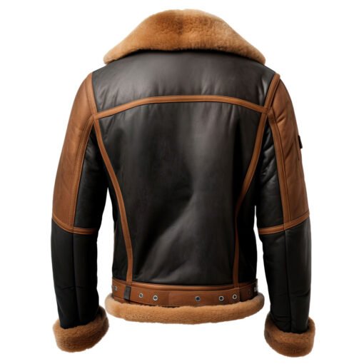 Mens Sheepskin Flight B3 Bomber Leather Jacket