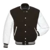 Brown and White Varsity Jacket