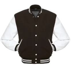 Brown and White Varsity Jacket