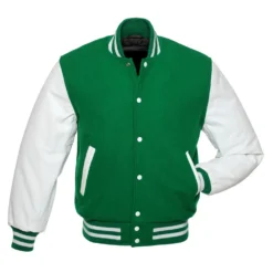 Kelly Green and White Varsity Jacket