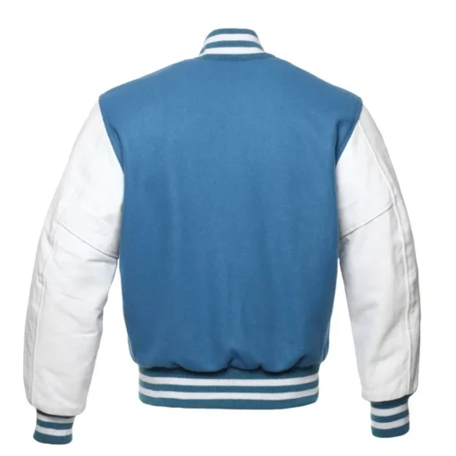 Light Blue and White Varsity Jacket