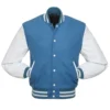 Light Blue and White Varsity Jacket