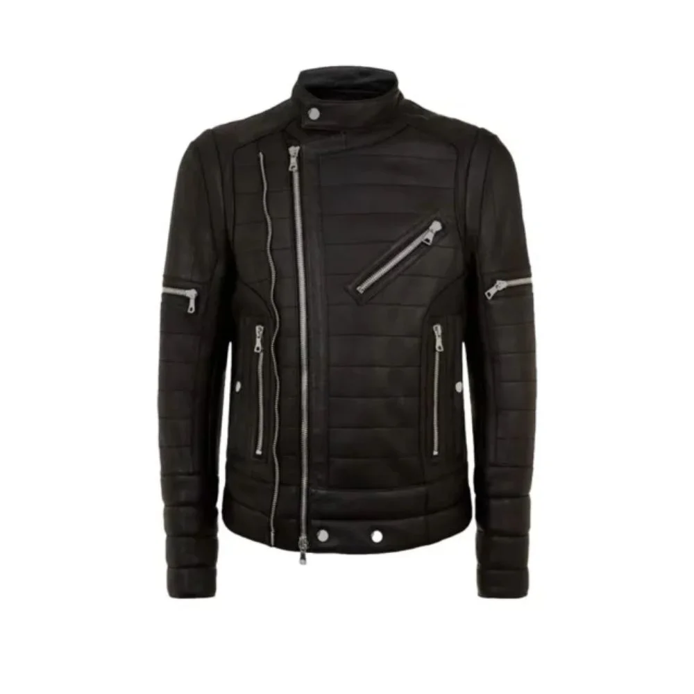 Brando Black Biker Leather Jacket