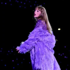 Taylor Swift Fuzzy Purple Coat